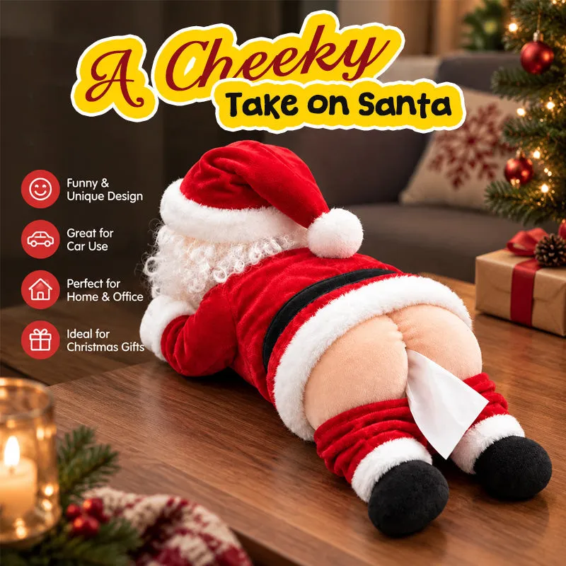 🎅 Funny Santa Butt Tissue Holder – Cheeky Christmas Decor
