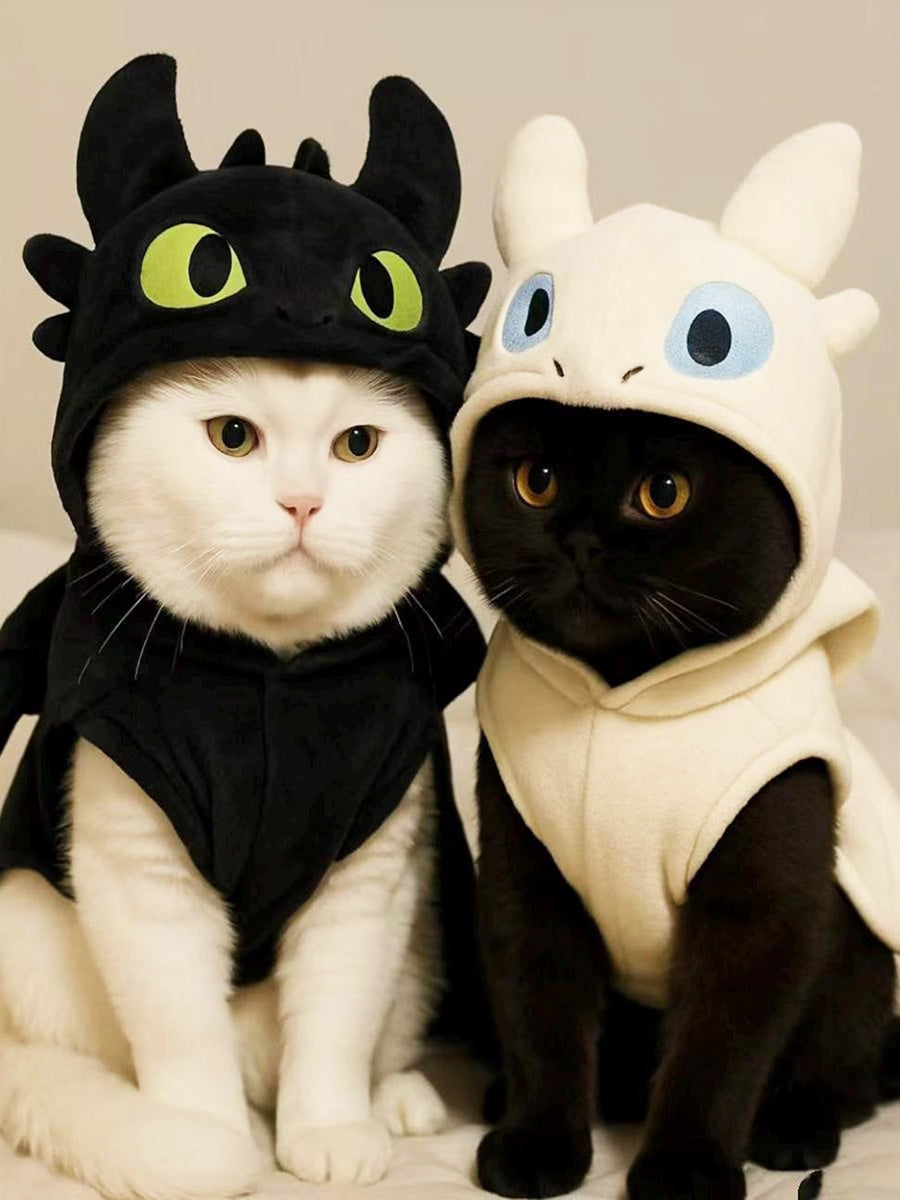 Halloween Devil Dragon Pet Costume, Dog & Cat Fall Winter Outfit