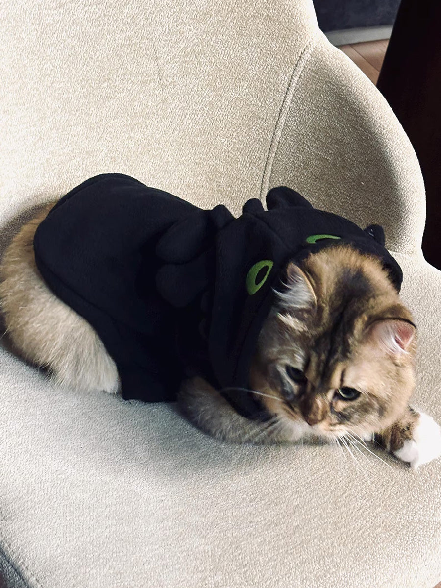 Halloween Devil Dragon Pet Costume, Dog & Cat Fall Winter Outfit
