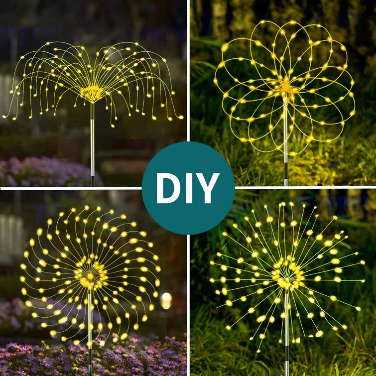 4 Packs Outdoor Solar Garden Firework Lights