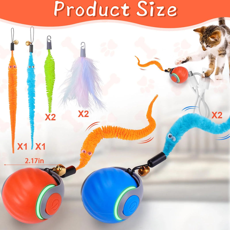 2025 Upgraded Interactive Electric Rolling Ball with Teasing Tail