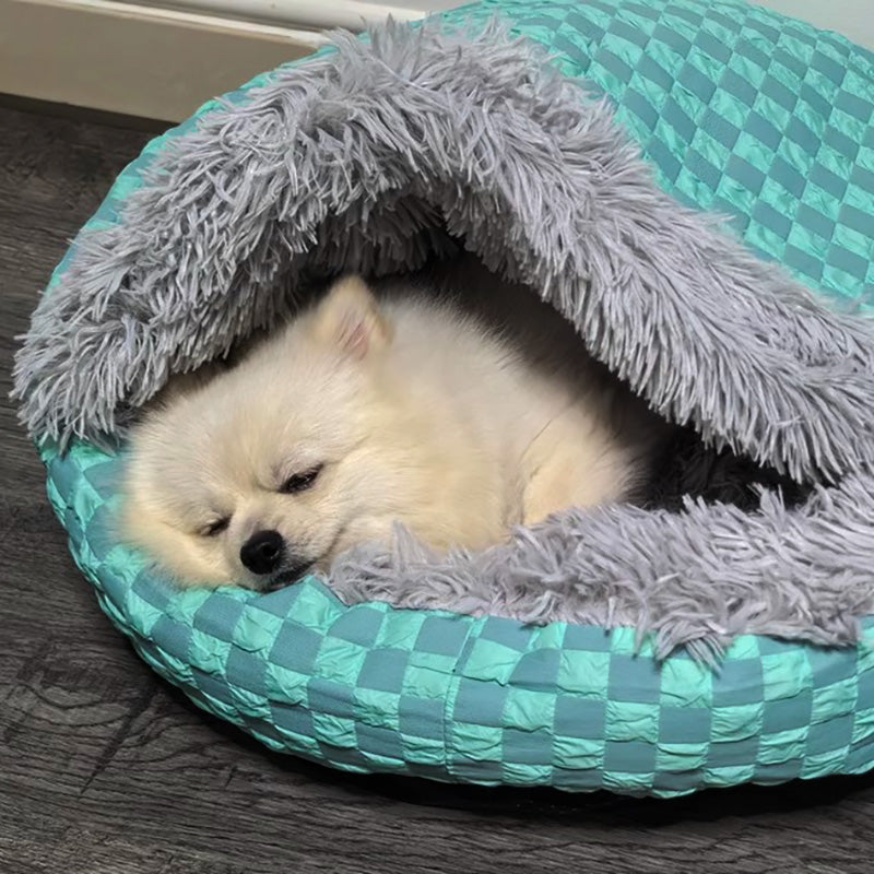 Cozy Cave Pet Bed for Cats and Small Dogs