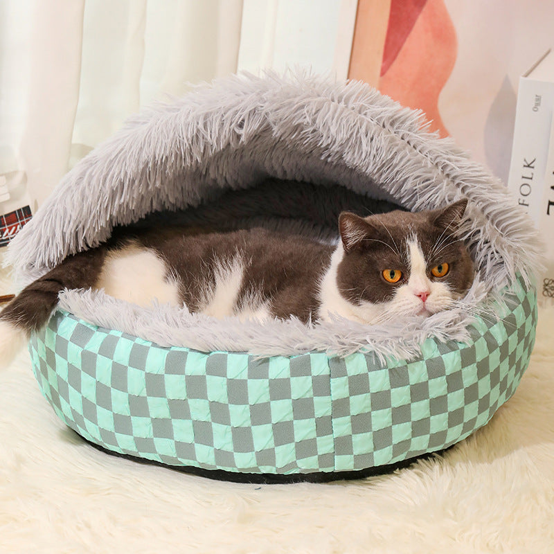 Cozy Cave Pet Bed for Cats and Small Dogs