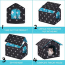 Outdoor Feral cat House With Self Warming Pad for Winter