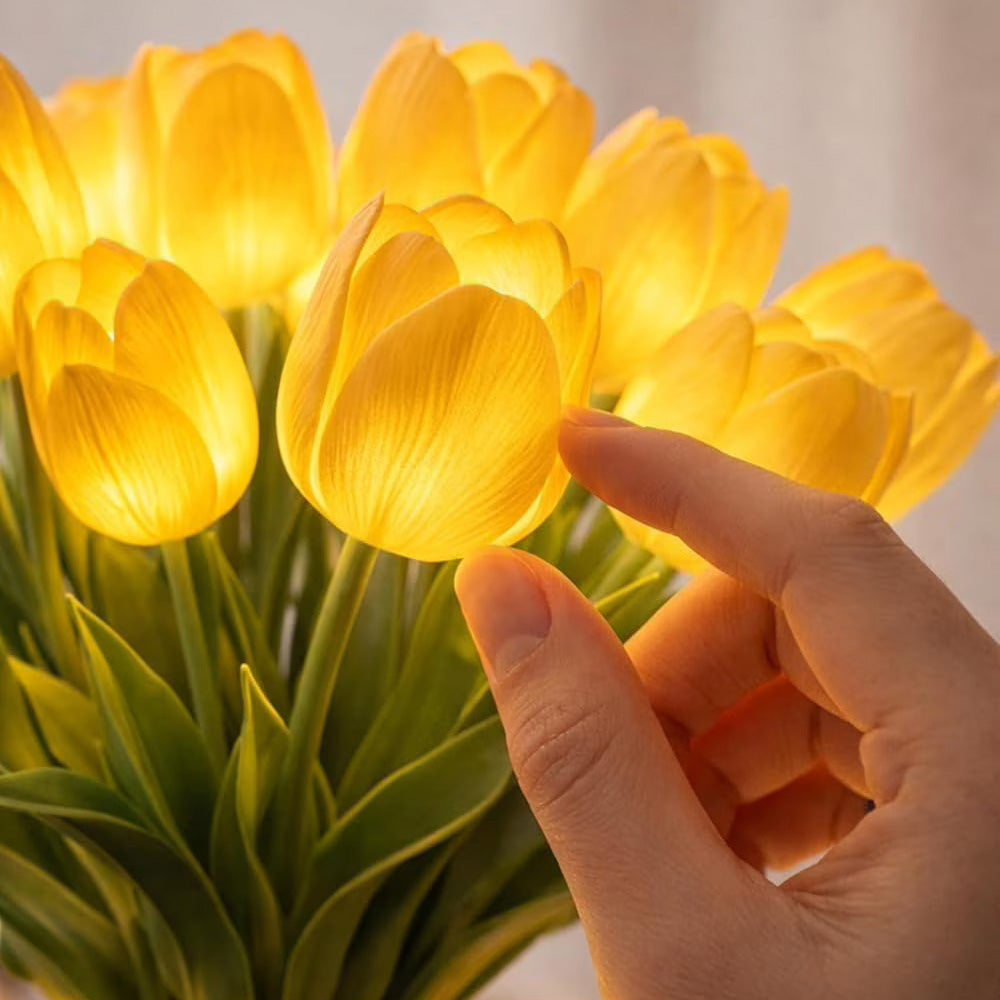 Radiant Romantic Tulip Light 🌷 - Enchant Your Space Effortlessly