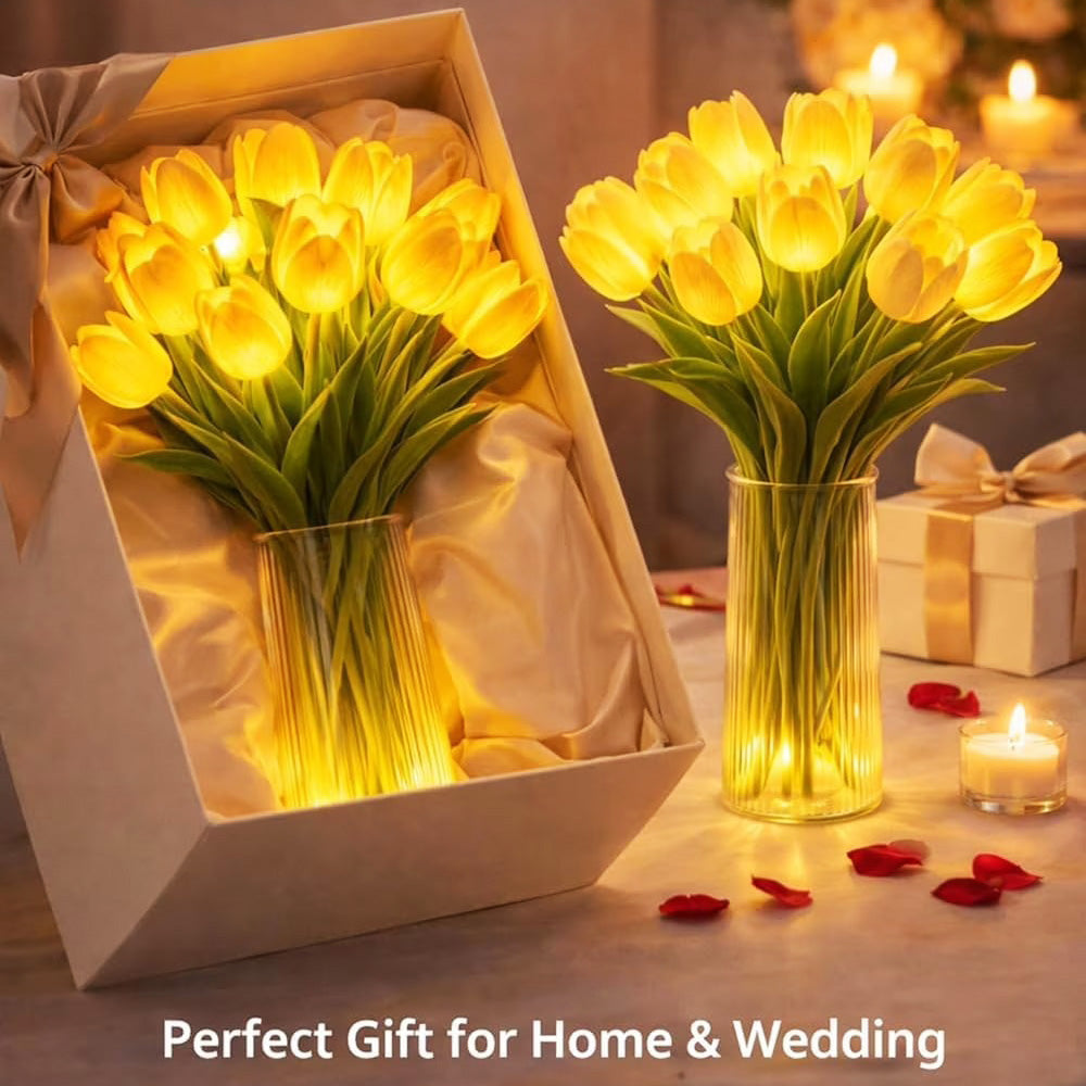Radiant Romantic Tulip Light 🌷 - Enchant Your Space Effortlessly