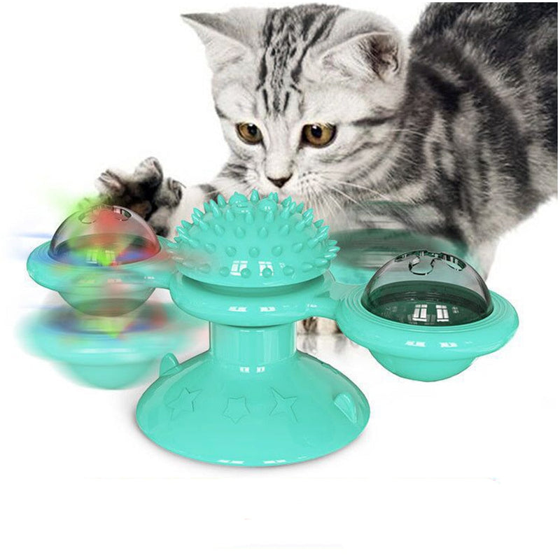 Cute Rotating Windmill Cat Toy