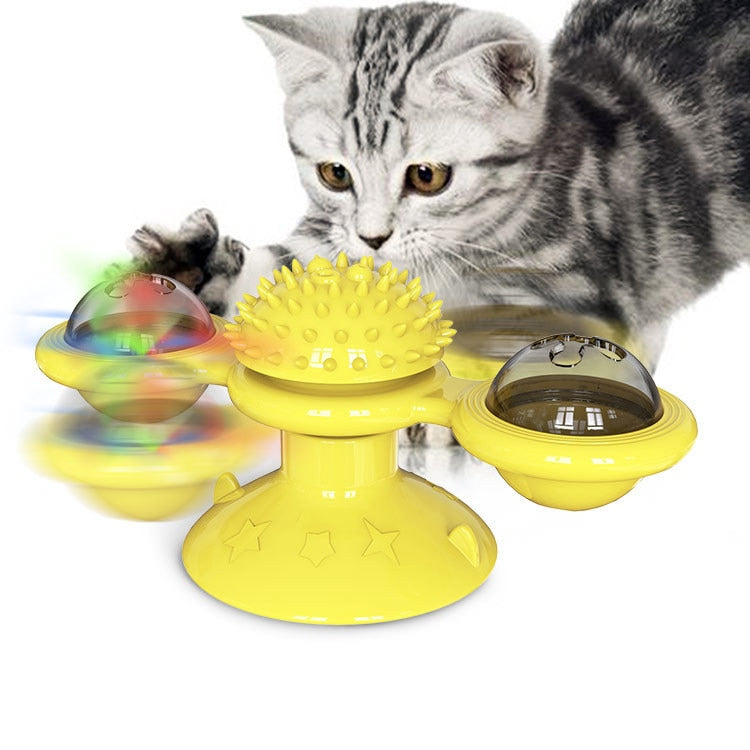 Cute Rotating Windmill Cat Toy