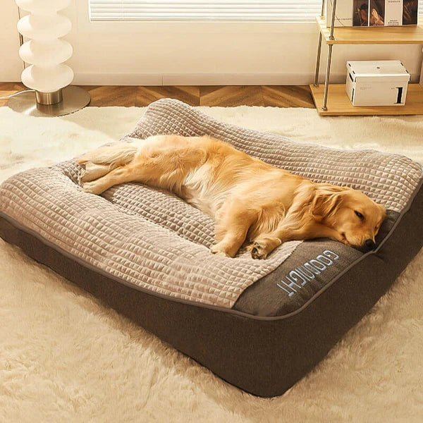 Calming Dog Cushion - Large Thick Scratch-resistant Spine Protection Dog Cushion Bed