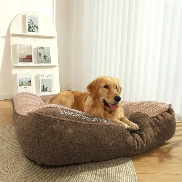 Calming Dog Cushion - Large Thick Scratch-resistant Spine Protection Dog Cushion Bed