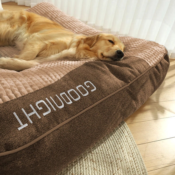 Calming Dog Cushion - Large Thick Scratch-resistant Spine Protection Dog Cushion Bed