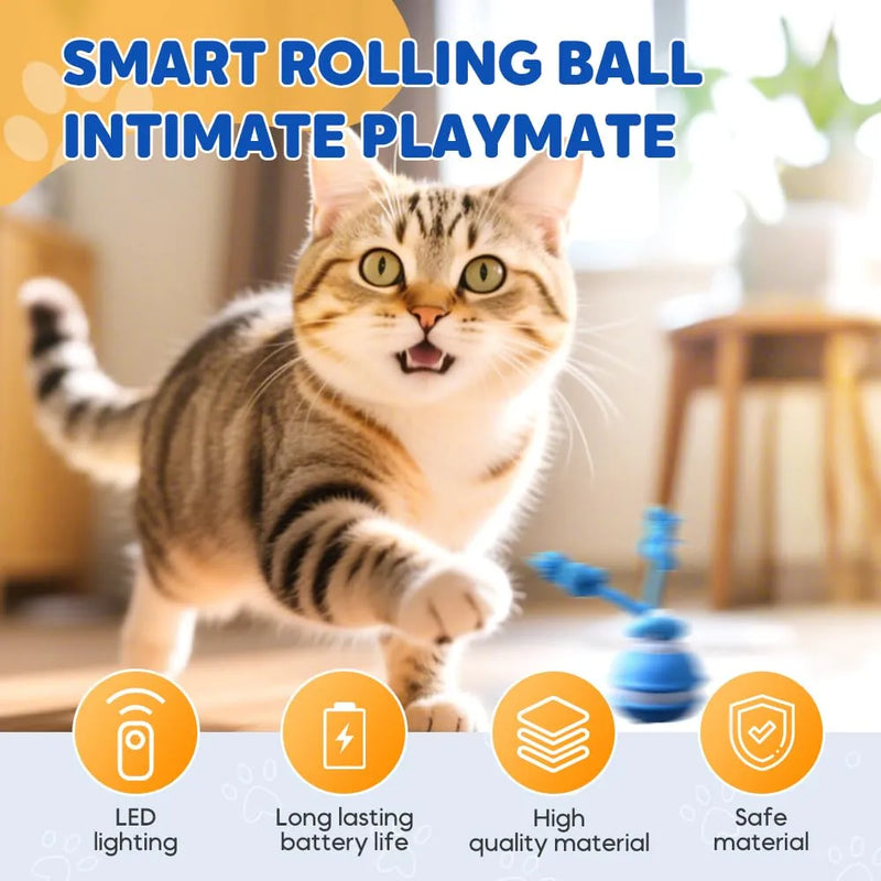 Smart Touch-Activated Automatic Rolling Ball For Pet