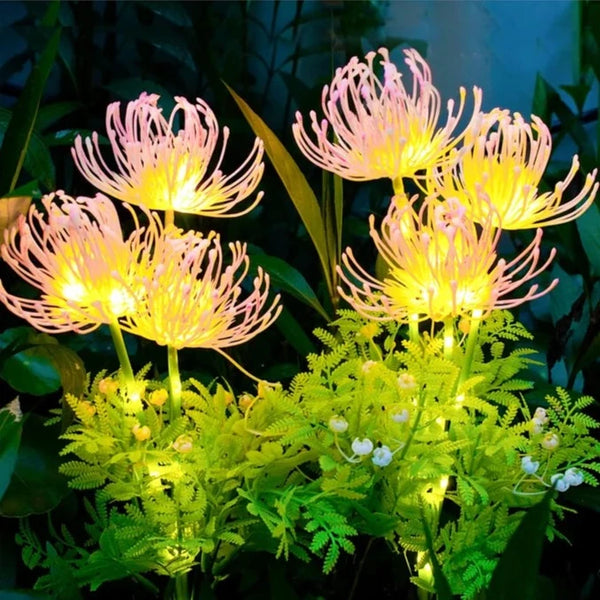 2 Packs - Solar Glowing Flowers Light Outdoor