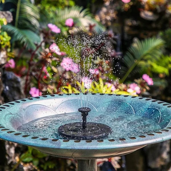 Bird Bath with Solar Fountain Set