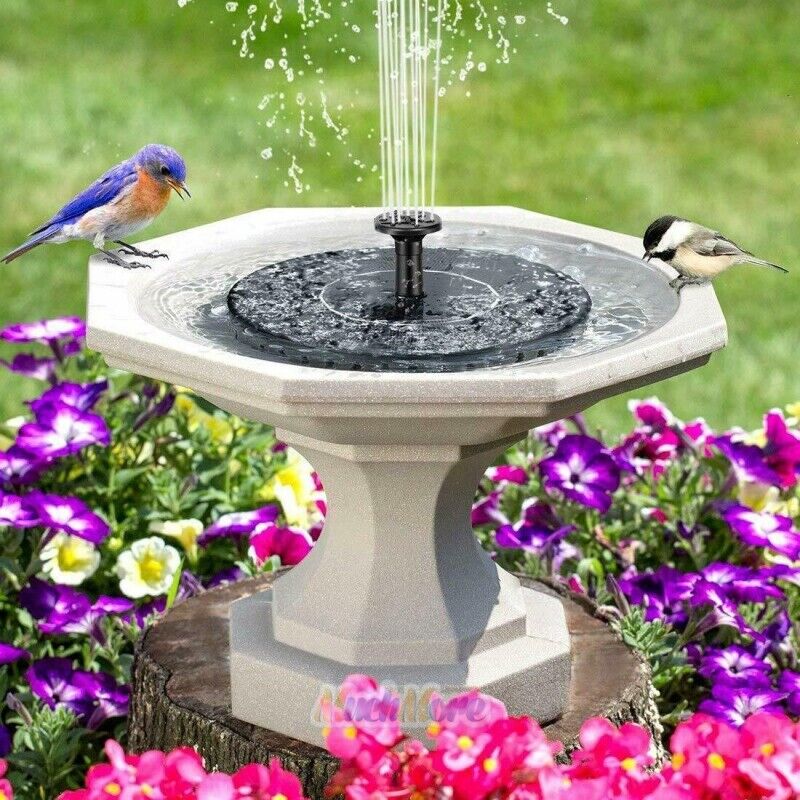 Solar Water Fountain Pump for Bird Bath with 6 Nozzles