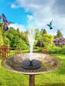 Solar Water Fountain Pump for Bird Bath with 6 Nozzles