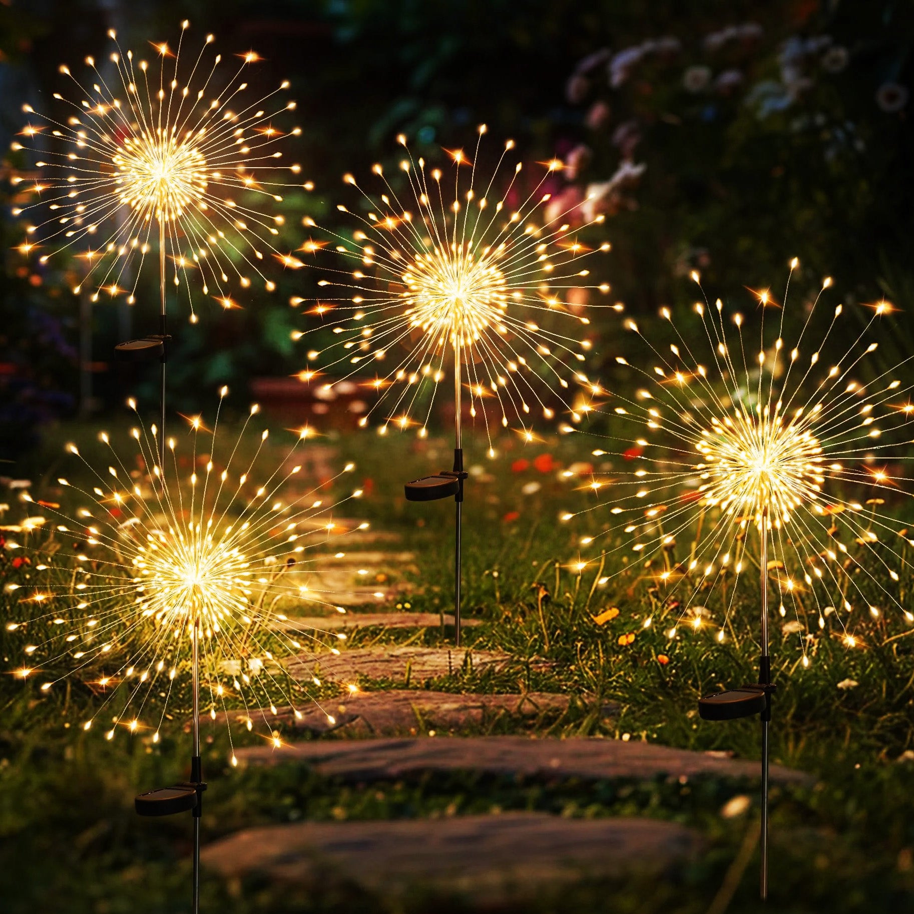 Starlit Starburst Light - Solar Firework Garden Lights