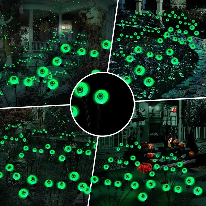 4-Packs Halloween Solar Scary Eyeball Lights