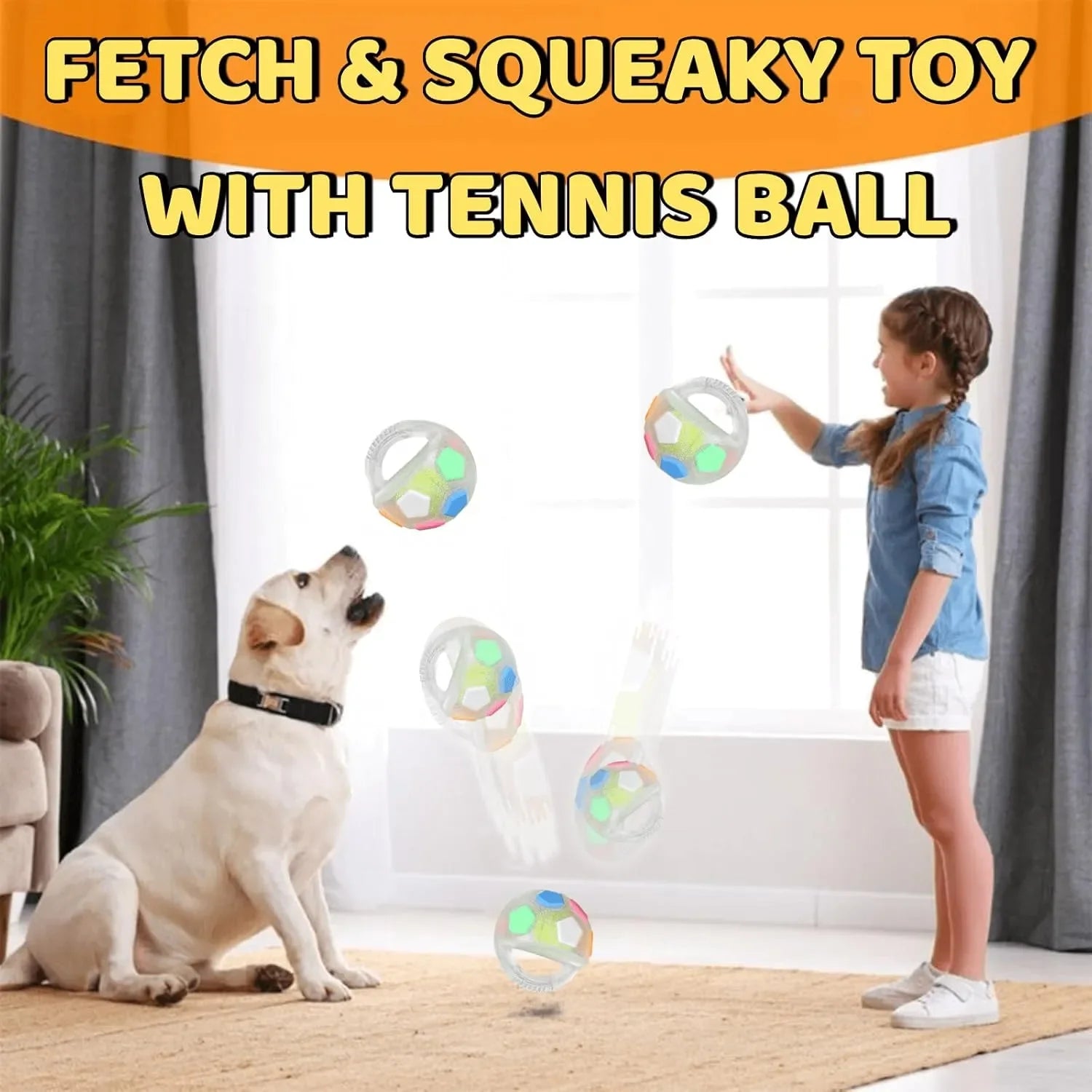 The Mellow Dog Calming Ball with Handle