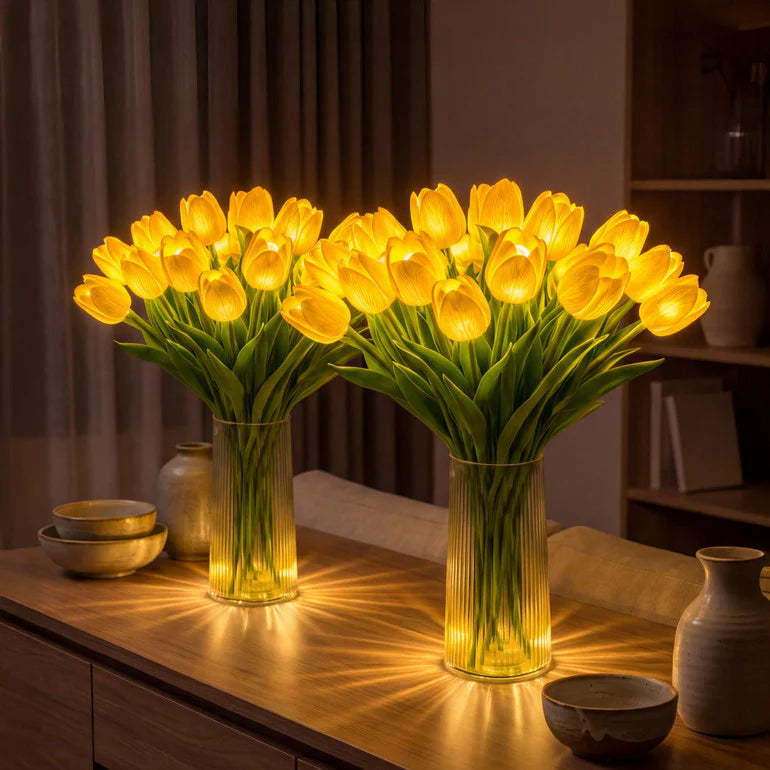 Radiant Romantic Tulip Light 🌷 - Enchant Your Space Effortlessly