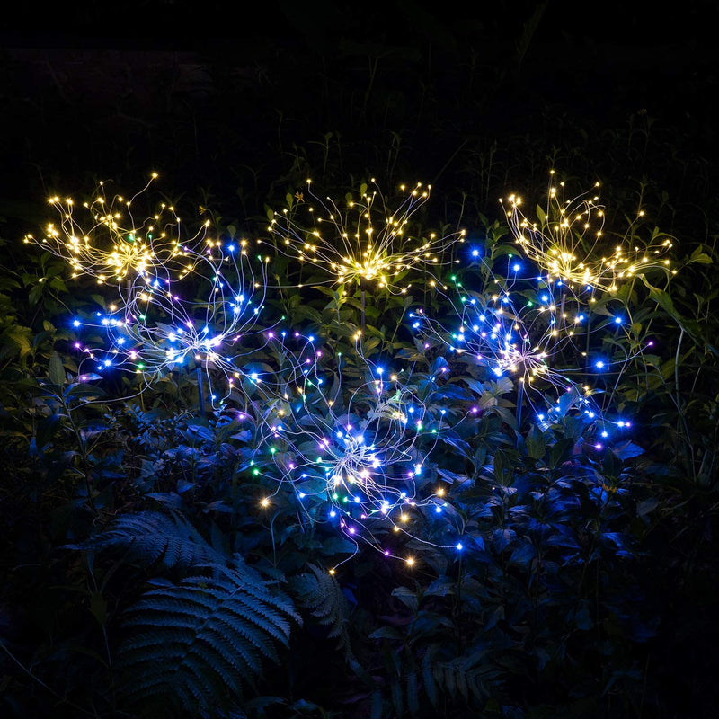 4 Packs Outdoor Solar Garden Firework Lights