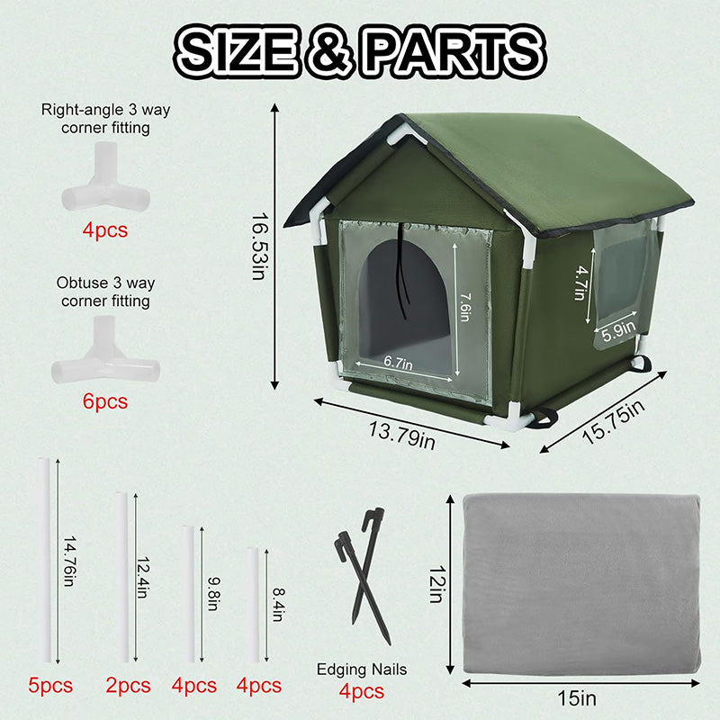 Weatherproof Outdoor Cat House