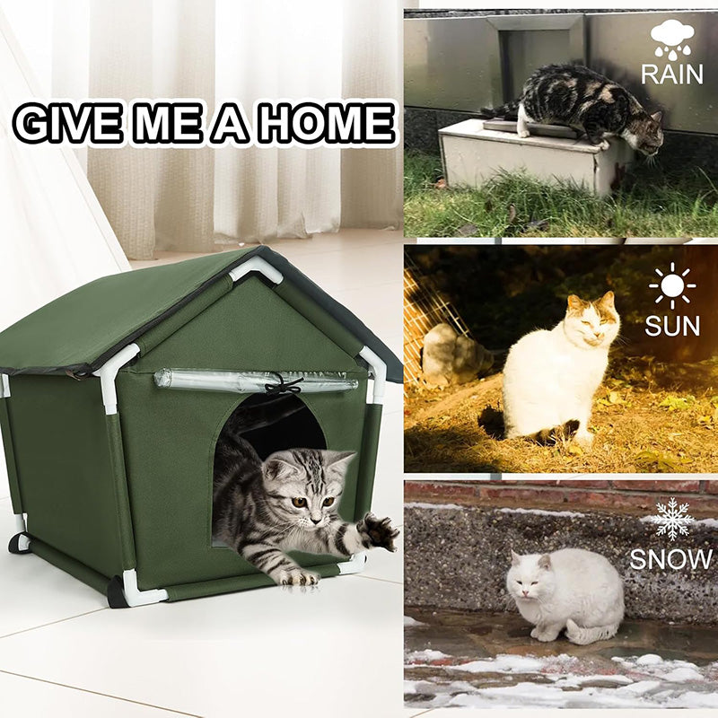Weatherproof Outdoor Cat House