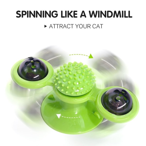 Interactive Windmill Cat Toys with Catnip