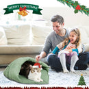 Linen Fabric Cat Bed Cave Cat Sleeping Bag