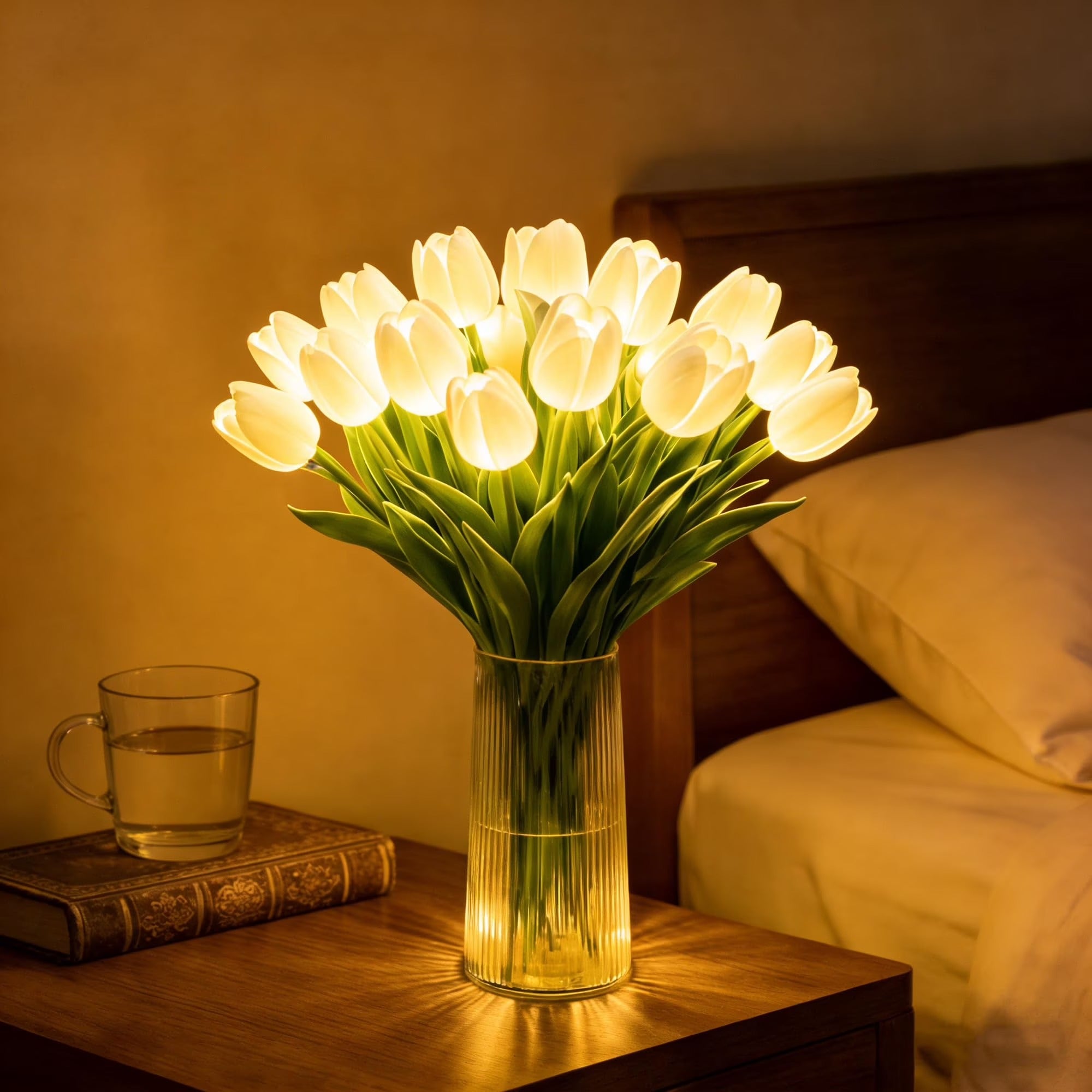 Radiant Romantic Tulip Light 🌷 - Enchant Your Space Effortlessly