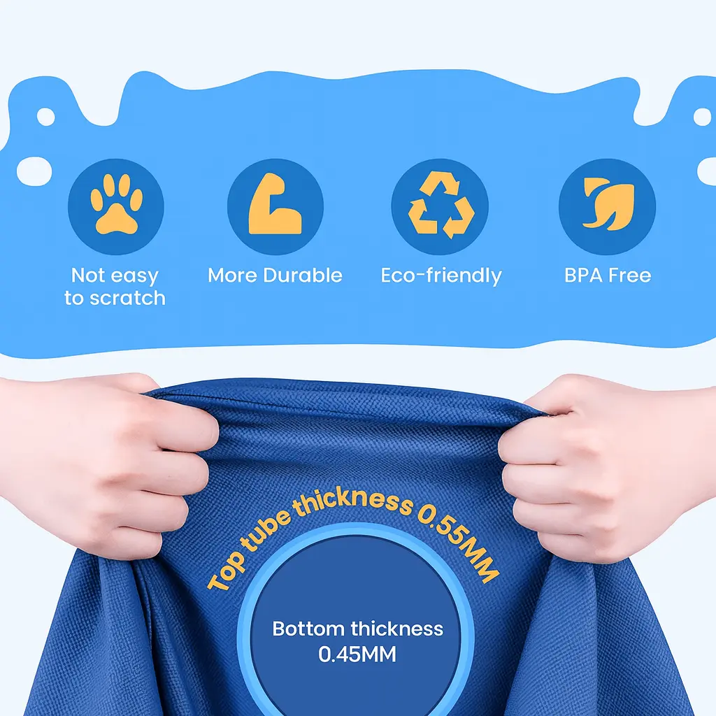 Dog Pool Splash Pad, Anti-Slip Sprinkler Pad for Kids & Dogs