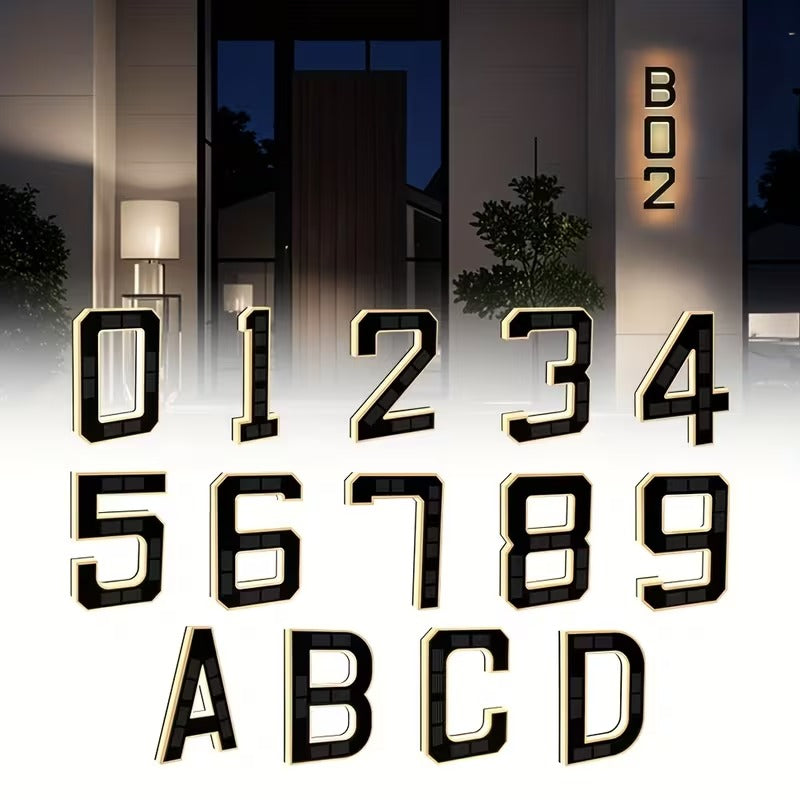 9 Inch Solar Lighted House Numbers for Outside
