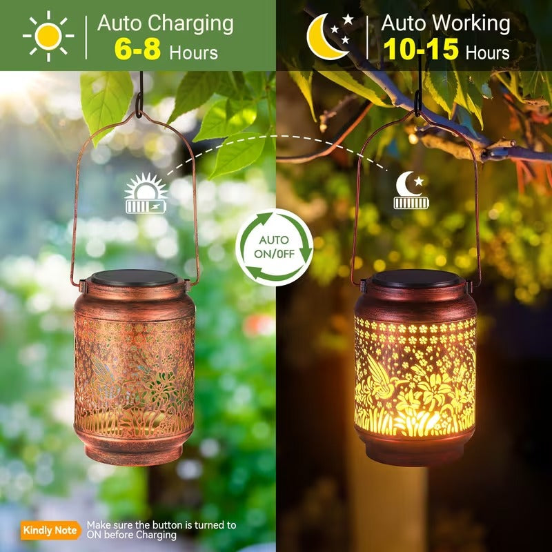 Vibrant Hummingbird Solar Lantern - Light Up Your Garden Night & Day