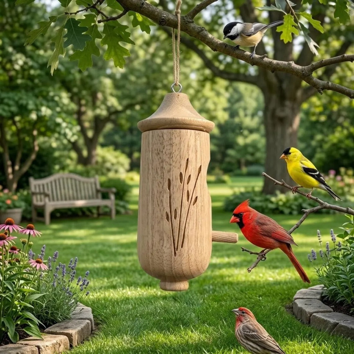 Wooden Hummingbird House - Gift for Natural Lovers