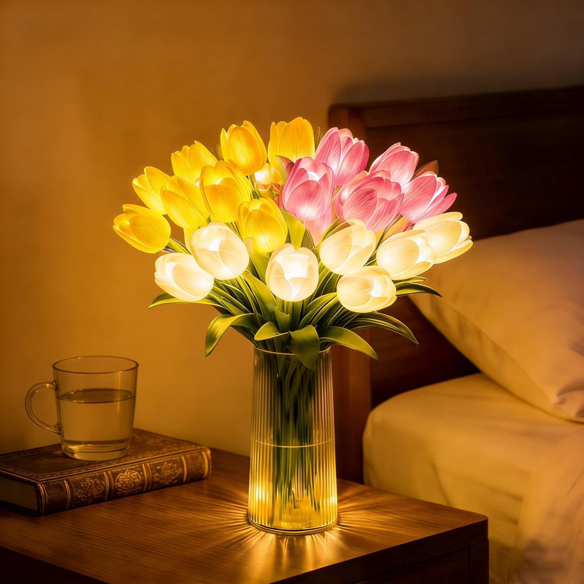 Radiant Romantic Tulip Light 🌷 - Enchant Your Space Effortlessly
