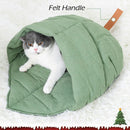 Linen Fabric Cat Bed Cave Cat Sleeping Bag