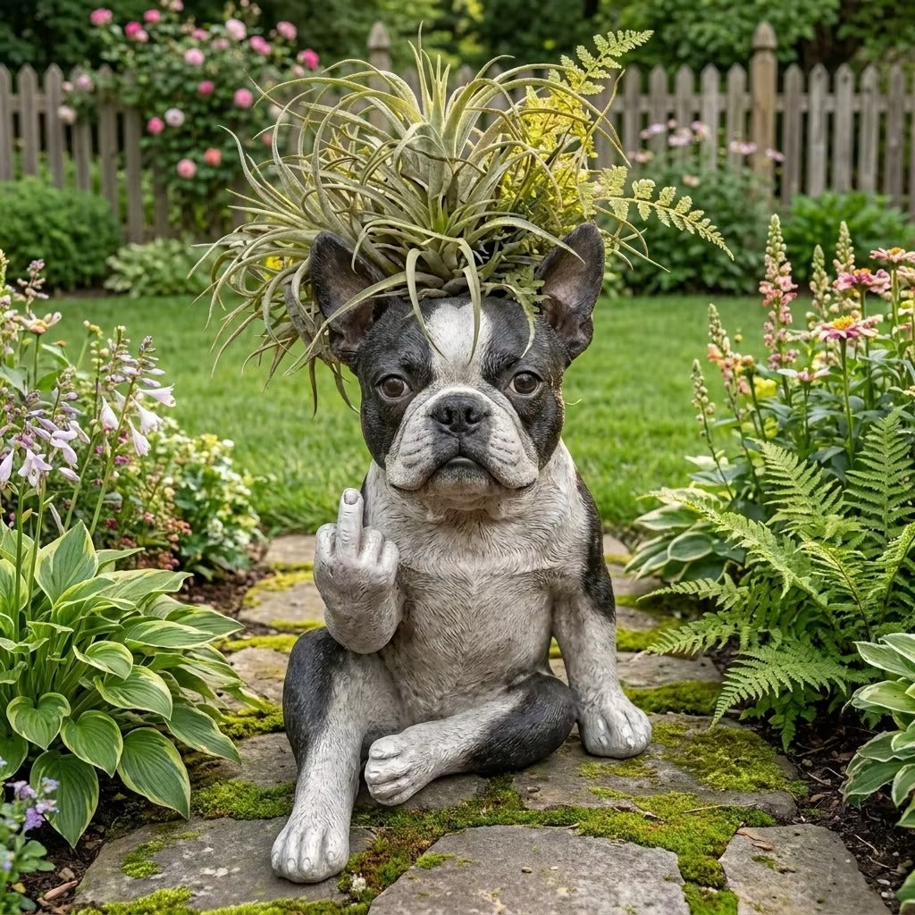 Boston Terrier Planter — Instantly Infuse Your Plants with Personality