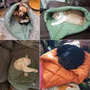 Linen Fabric Cat Bed Cave Cat Sleeping Bag