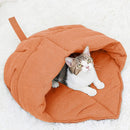 Linen Fabric Cat Bed Cave Cat Sleeping Bag
