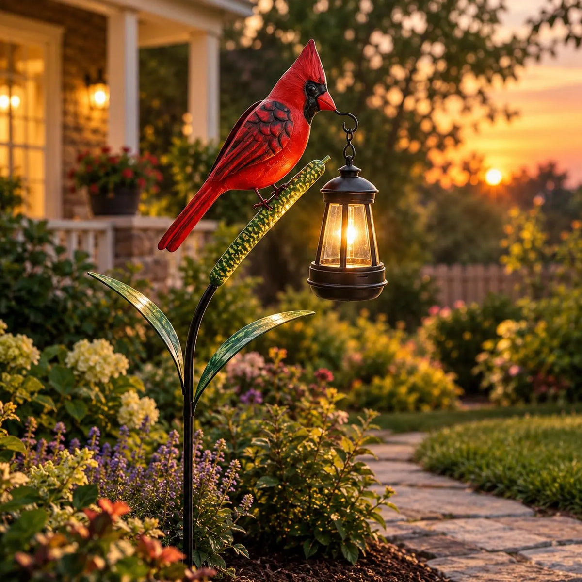 🐦 Cardinal Solar Light—A Beautiful Garden Light That Feels Full of Life