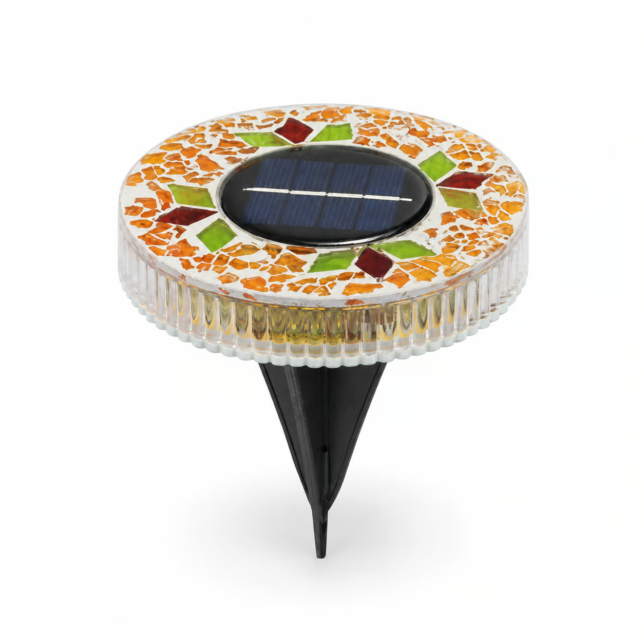 Vibrant Solar Mosaic Disk Lights