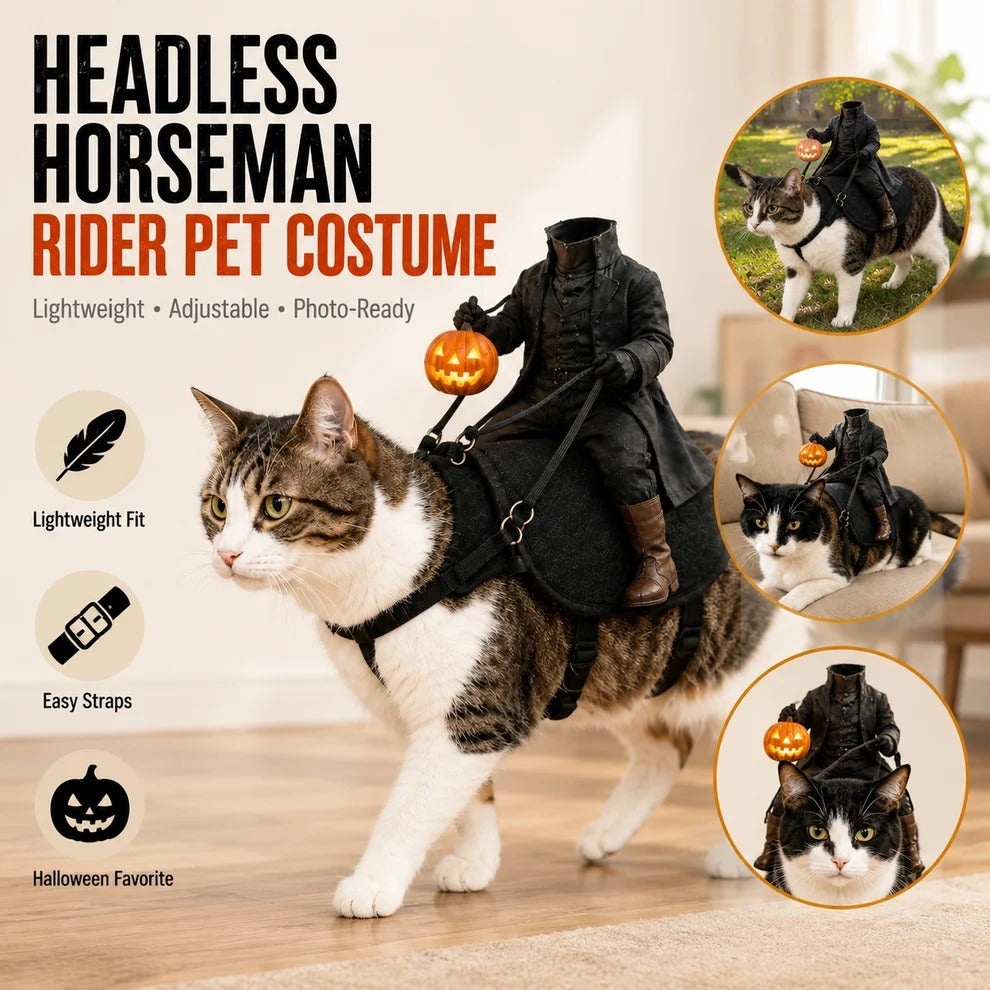 The Headless Rider Pet Halloween Costume 🎃