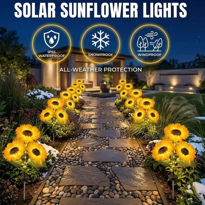 🌻65K+ SOLD! 2026 UPGRADED Solar Sunflowers – Hyper-Realistic Petals, Stunning Shadow Projections & Dusk-to-Dawn Garden Mag