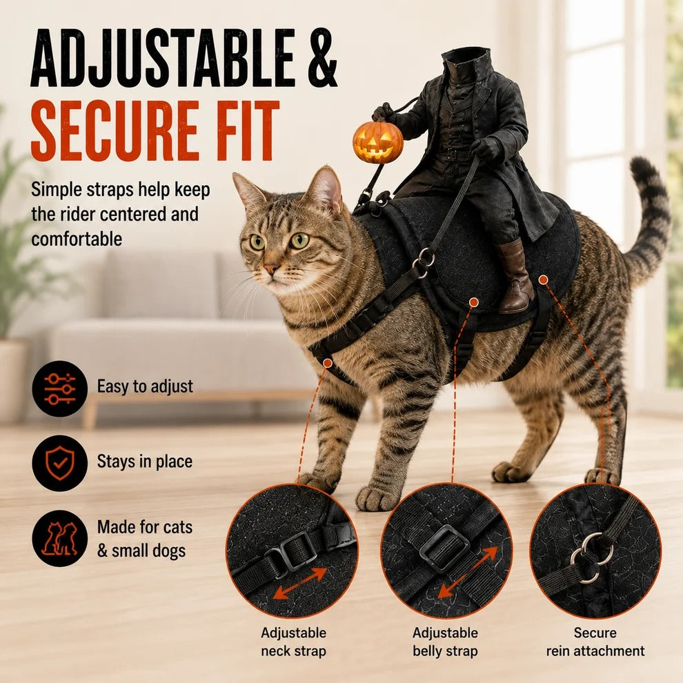 The Headless Rider Pet Halloween Costume 🎃