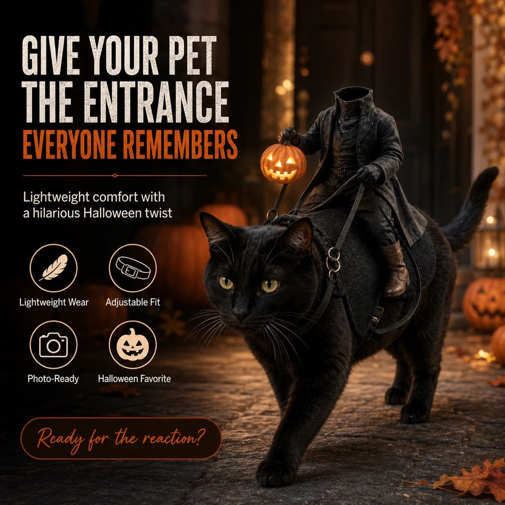The Headless Rider Pet Halloween Costume 🎃