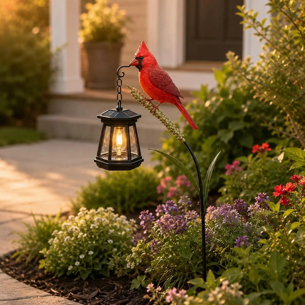 🐦 Cardinal Solar Light—A Beautiful Garden Light That Feels Full of Life