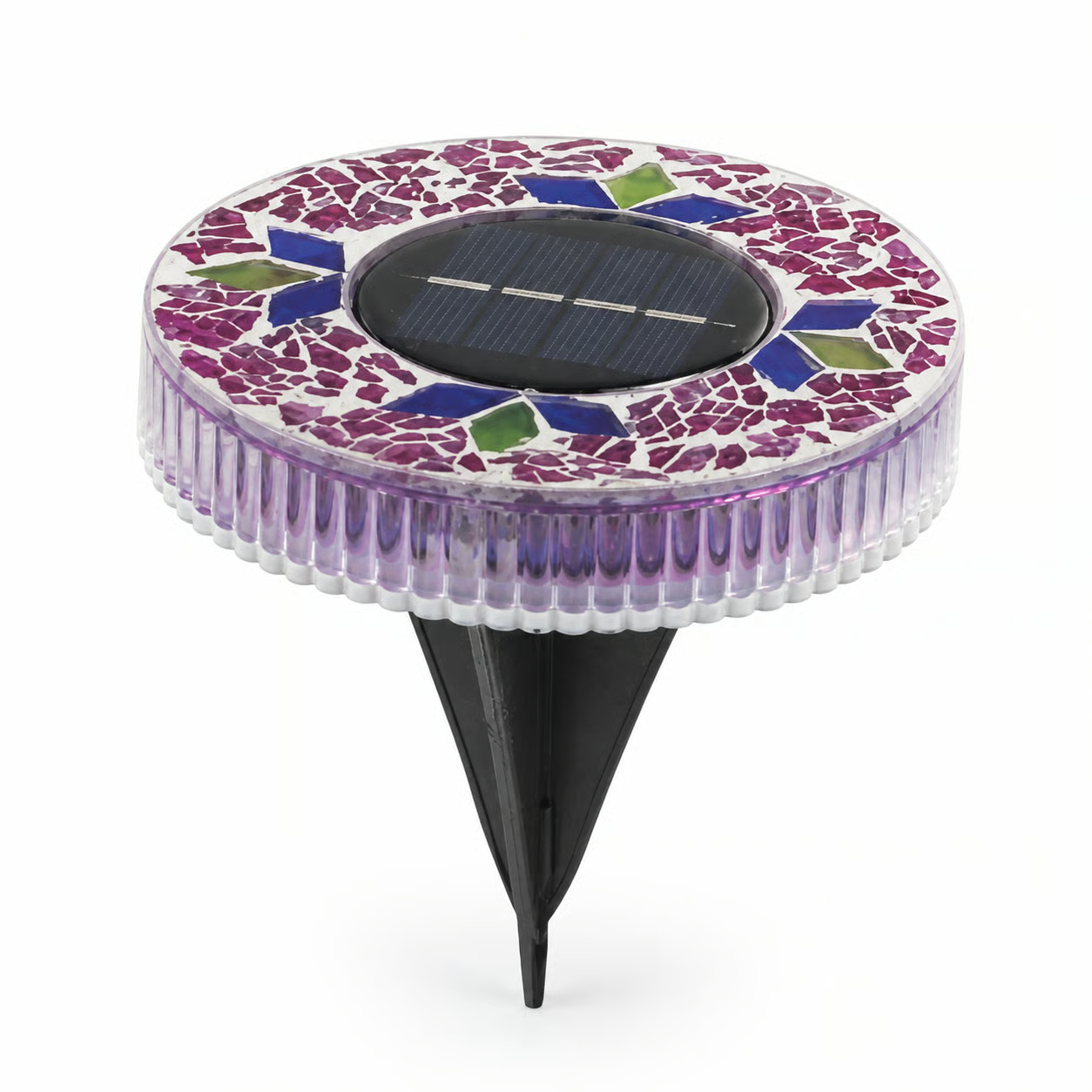 Vibrant Solar Mosaic Disk Lights