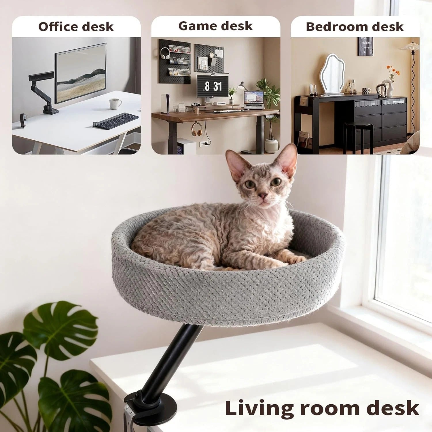 Cat Desk Bed | The Sustainable Desk-Mounted Cat Bed