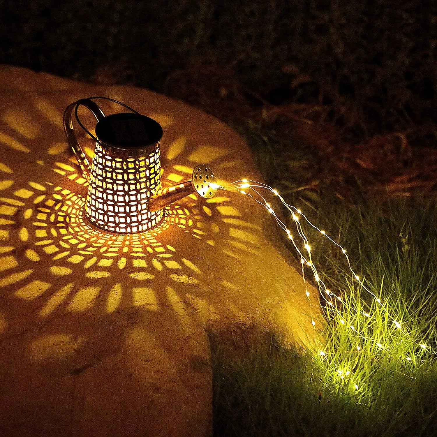 The Enchanted Watering Can, Solar Glowing Watering Can Made with Fairy Light