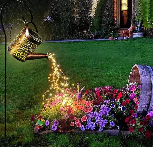 The Enchanted Watering Can, Solar Glowing Watering Can Made with Fairy Light